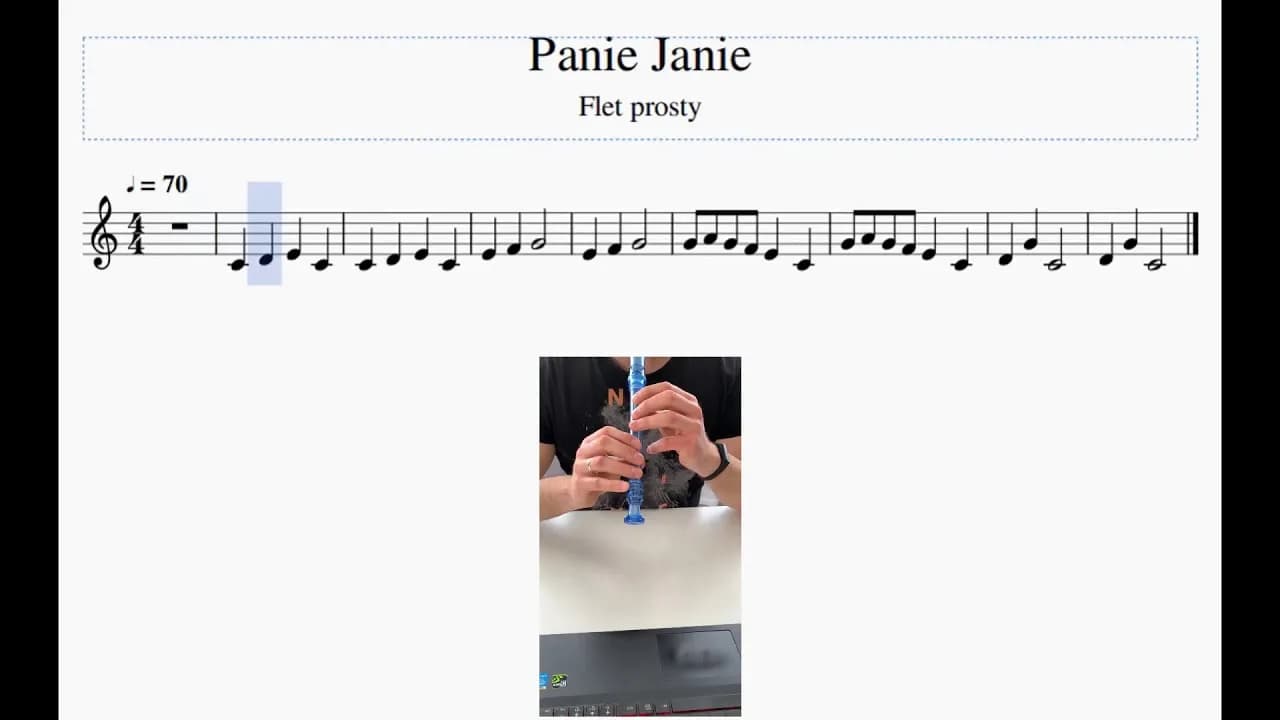 Jak łatwo zagrać Panie Janie na flecie – proste nuty i schemat palcowania Jak łatwo zagrać Panie Janie na flecie – proste nuty i schemat palcowania